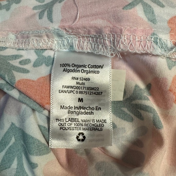 Free Assembly Size M floral puff sleeve mini dress cottagecore bow Organic Cotto - Picture 4 of 7